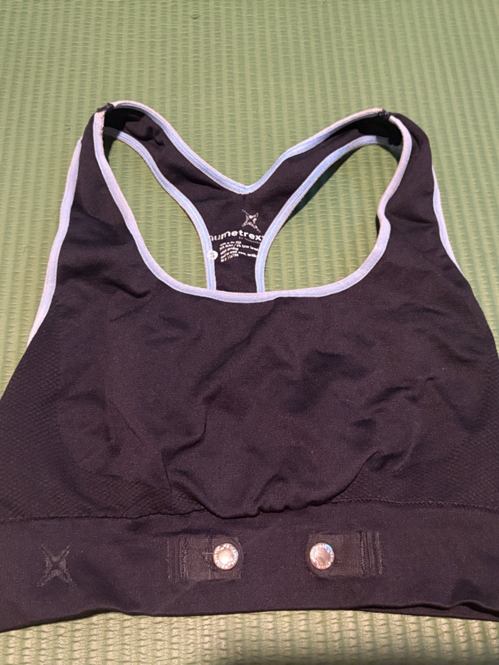 Black Racerback Sports Bra with Contrast Trim